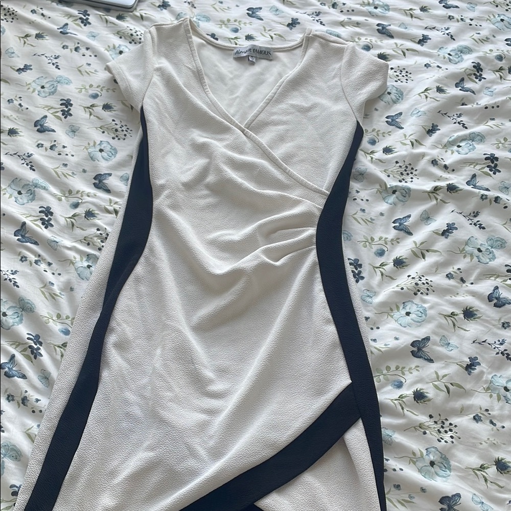 Elegant Cream and Black Dress